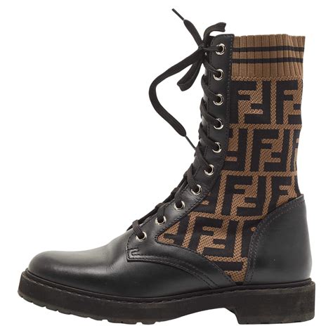 fendi rockoko ff combat boots|Fendi rockoko boots sale.